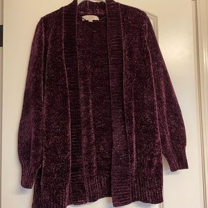 LOFT chenille open sweater